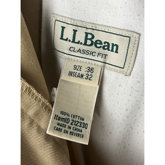 L.L Bean Classic Fit Chinos, Men’s Size 36 - Picture 5 of 6
